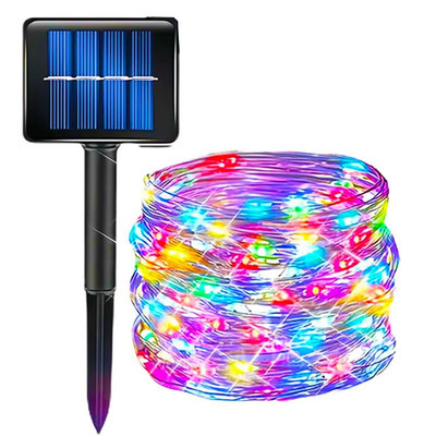 8 Modes LED Solar Light Outdoor Lamp String Lights for Holiday Christmas Party W