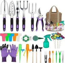 Garden Tools Set 83 Piece, Succulent Tools Set Included, Heavy Duty Aluminum ...