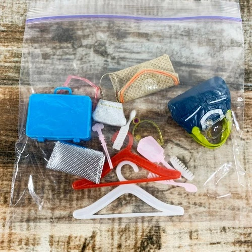Vintage Lot Of Barbie Doll Accessories - Bags, Hangers, Combs, Etc