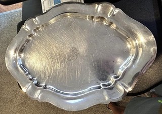 Reed & Barton Sterling Silver 15 inch oval tray: 678g