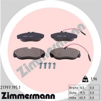 Zimmermann Bremsbelagsatz Scheibenbremse 21797.195.1 FüR Peugeot Boxer Ducato 1