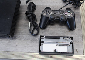 Sony PlayStation 2 FAT PS2 Original Console Black SCPH-39001 w/Contr, Network Ad