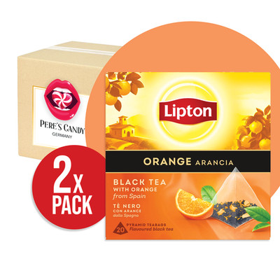 2er Pack - Lipton Schwarztee Orange 2x 34g