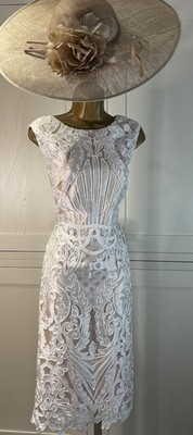 Phase Eight UK 12/14 Champagner/Nude Kleid Hochzeit Mutter Bräutigam Gast Rennen Veranstaltung