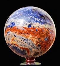 280MM Niebieska kryształowa kula sodalitowa Czakra Leczenie Granat Kamień szlachetny Kula