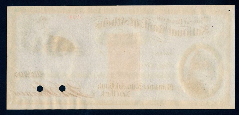 RN-E4 mint, 1860s National Bank of Athens draft, American Bank Note Co. XF - Image 2 of 4