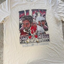 Alexander Ovechkin Bella Canvas Washington Hockey white t-shirt Size XXL