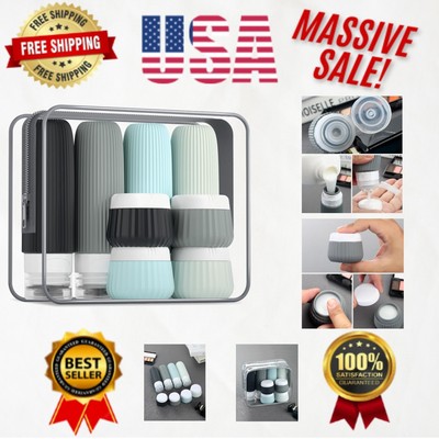 Compact & Lightweight Travel Bottles - 8 Pack Silicone Containers for Vacation