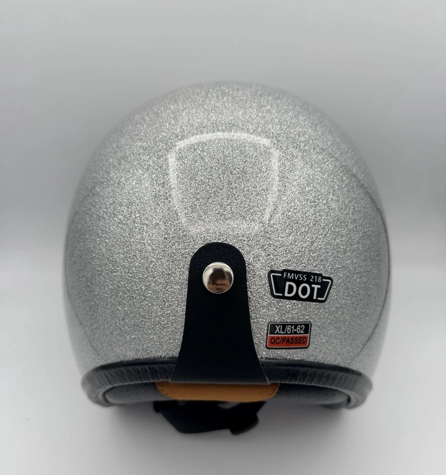 Casco de Motocicleta Retro Harssidanzar 3/4 Cara Abierta Casco Estilo Vintage TALLA XL Foto 4 de 4