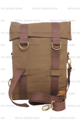 Dark Olive Military Pannier & Mount Kit For Royal Enfield Old Classic 350/500 – 4-Piece Set