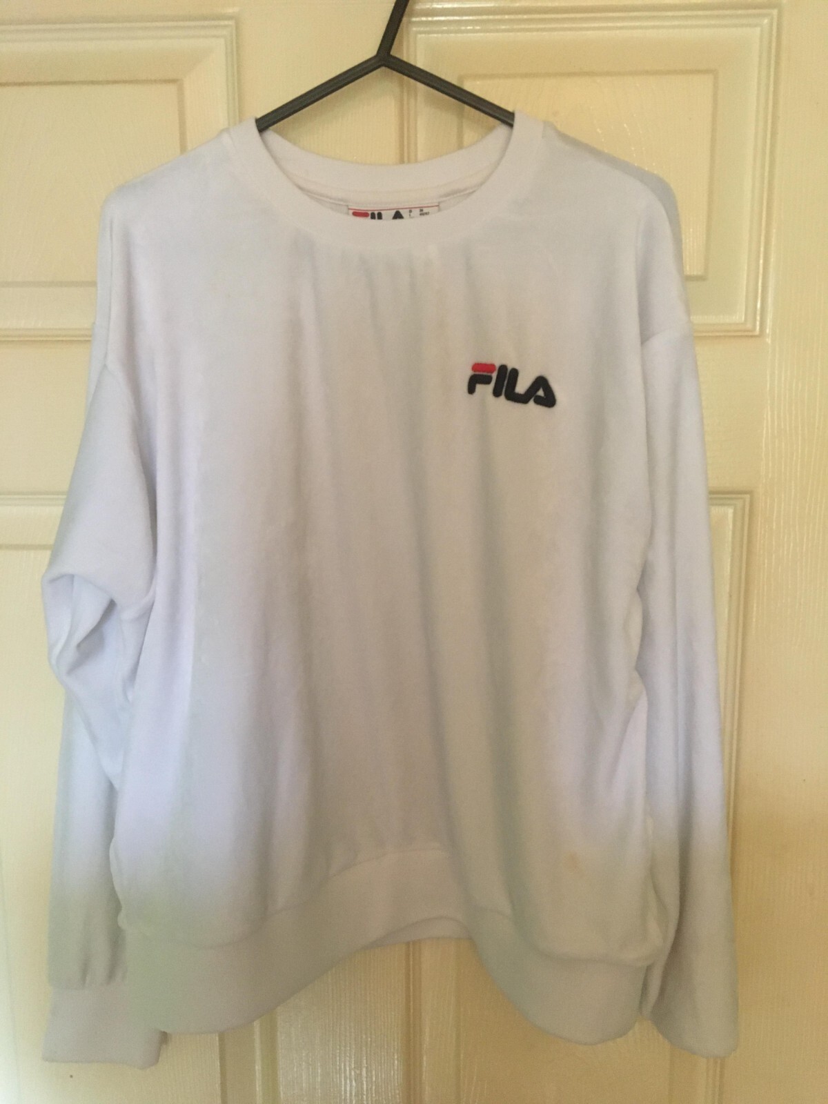 Fila T shirt piccola poliestere bianca manica lunga