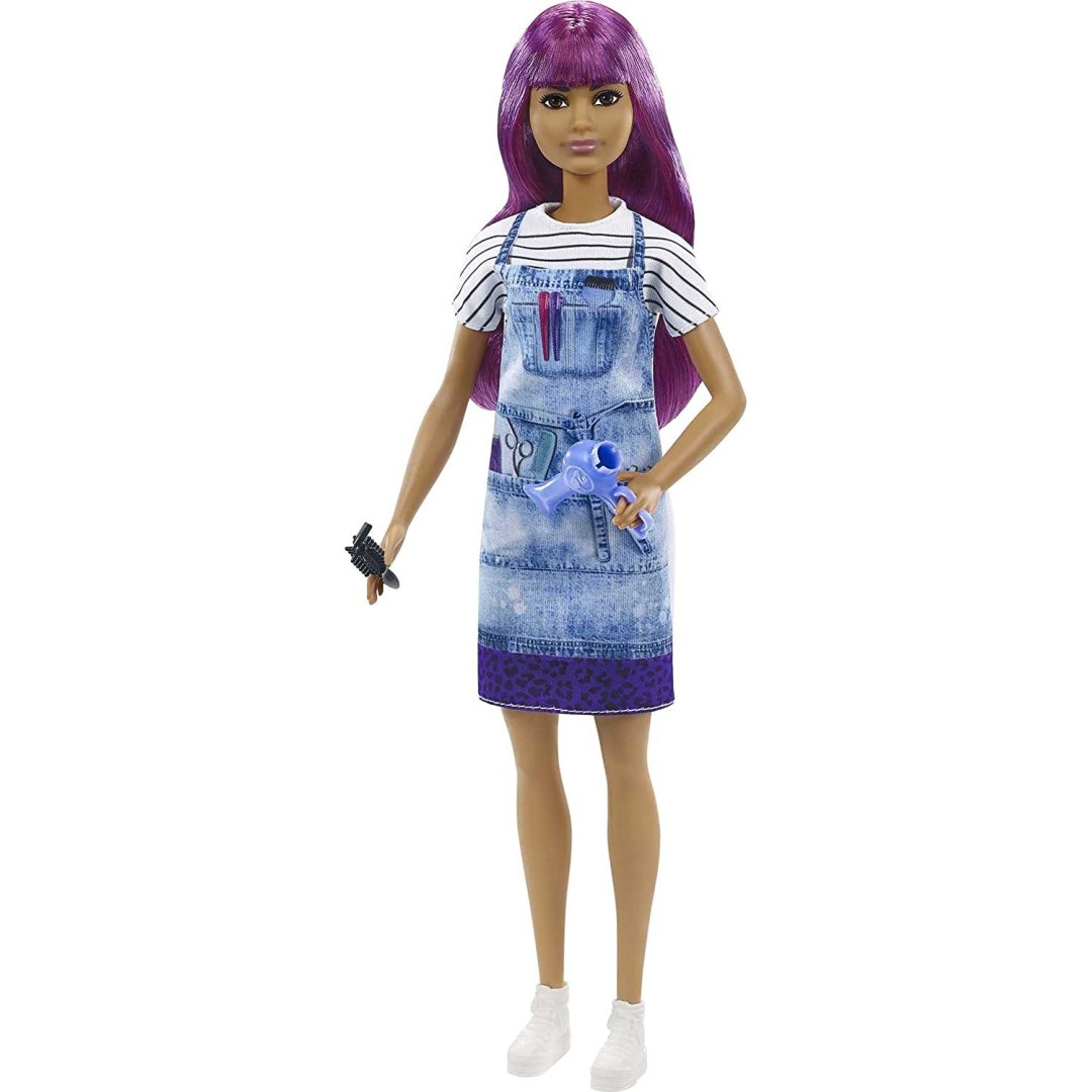 Barbie Salon Stylist Doll with Stylish Uniform and Brush and Hair Dryer