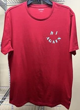 Old Navy Hi Again Red Logo Christmas Holiday Short Sleeve TShirt Select Size New
