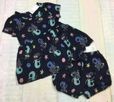 Baby Gap Girls 18-24 Months Mermaid Shirt & Shorts Outfit. Nwt