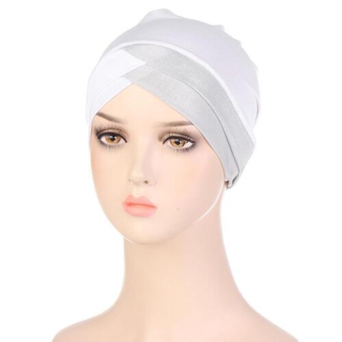 Women Muslim Stretch Hair Loss Turban Hat Chemo Cap Hijab Cap Beanie Hat - Picture 6 of 19