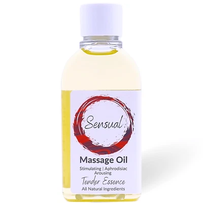 TENDER ESSENCE Sensual Massage Oil Blend, Erotic Aphrodisiac Romantic. Pure Natural Oils. 50ml