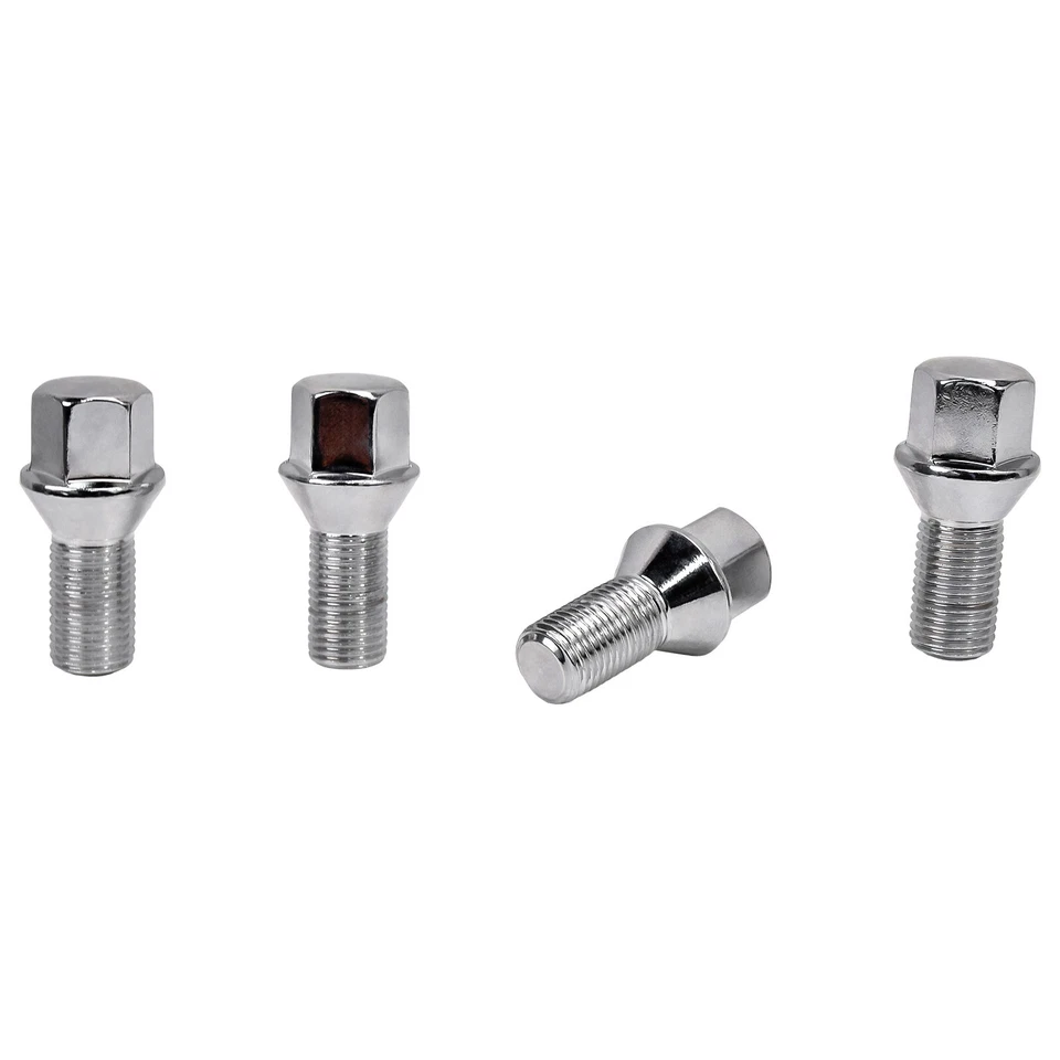 20PC Chrome 14x1.5 Cone Seat Wheel Lug Bolt 45mm Overall for Volkswagen Stock Q7 - Image 2 of 4