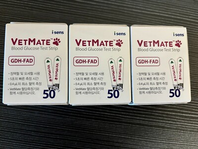 VETMATE Teststreifen 50 Stück X3Box Teststreifen Blutzucker Diabetes für Hund...