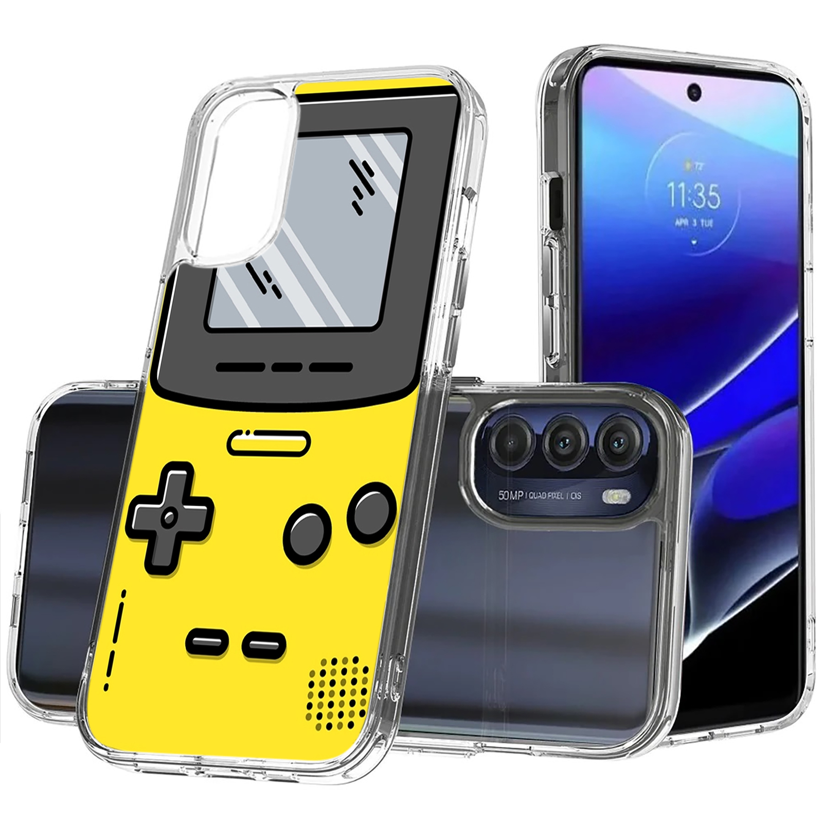 Phone Case Cover for Motorola Moto G Stylus 5G (2022), Retro Game Yellow-image