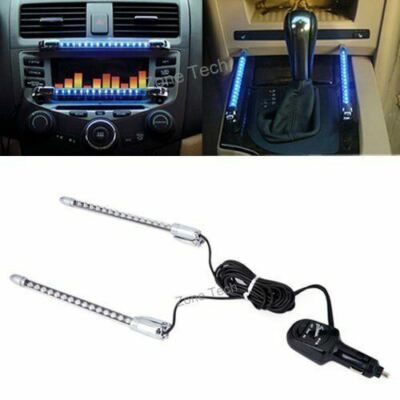 #ad #ad Zone Tech 2x Blue 15 LED Sound Activated Interior Car Dash Music Rhythm Lights $12.50