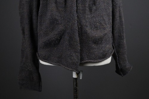 CREA CONCEPT Gray Wool Knit Lagenlook Hooded Coat Jacket Size L - Picture 4 of 10