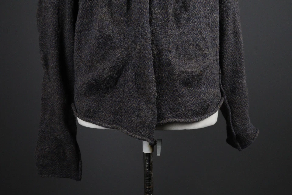 CREA CONCEPT Gray Wool Knit Lagenlook Hooded Coat Jacket Size L Foto 4 de 4