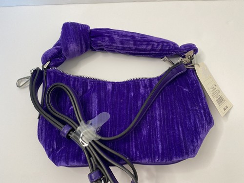 purple velvet purse