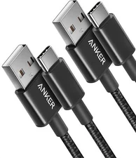 Anker Cable [2-Pack, 3ft] Premium Nylon USB A to Type C Charger Cable