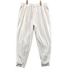Cozy Earth Bamboo Jogger Women XXL White Loungewear Athleisure Yoga Travel Sweat