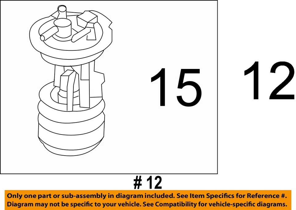 Used Fuel Pump fits: 2016 Nissan Versa Pump Assembly 1.6 Grade A - Изображение 4 из 4