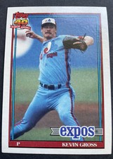 1991 TOPPS KEVIN GROSS Double Error #674 Expos