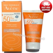 AVENE SUN CREAM FACE AND NECK TINTED CREAM SPF50+ 50ML1.7Fl.Oz. NIB EXP. 01/2027