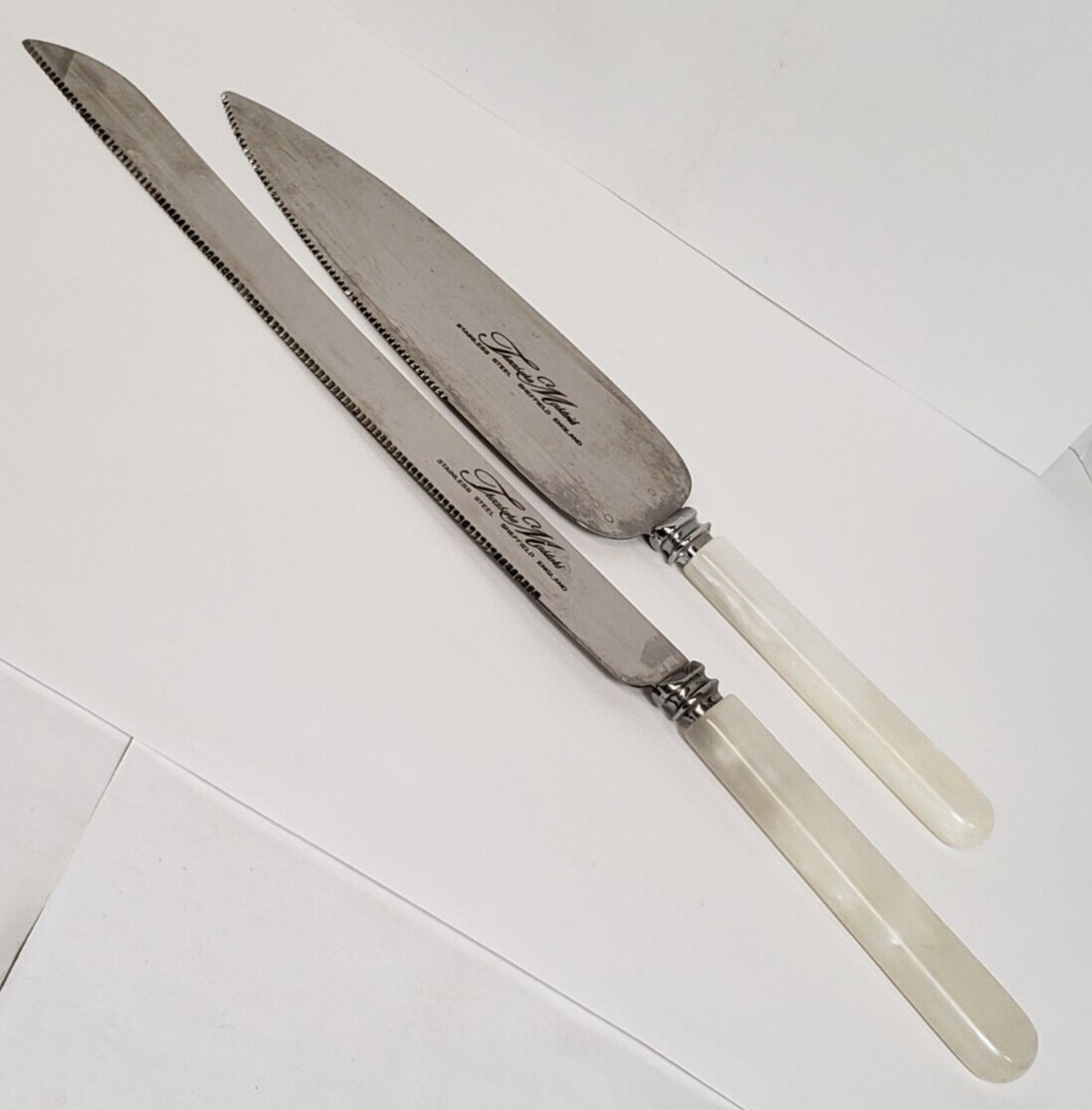 SHEFFIELD ENGLAND純銀製ハンドル　ケーキスライサー＆パイサーバー VINTAGE TREASURE MASTERS SHEFFIELD ENGLAND WEDDING CAKE SERVER SET