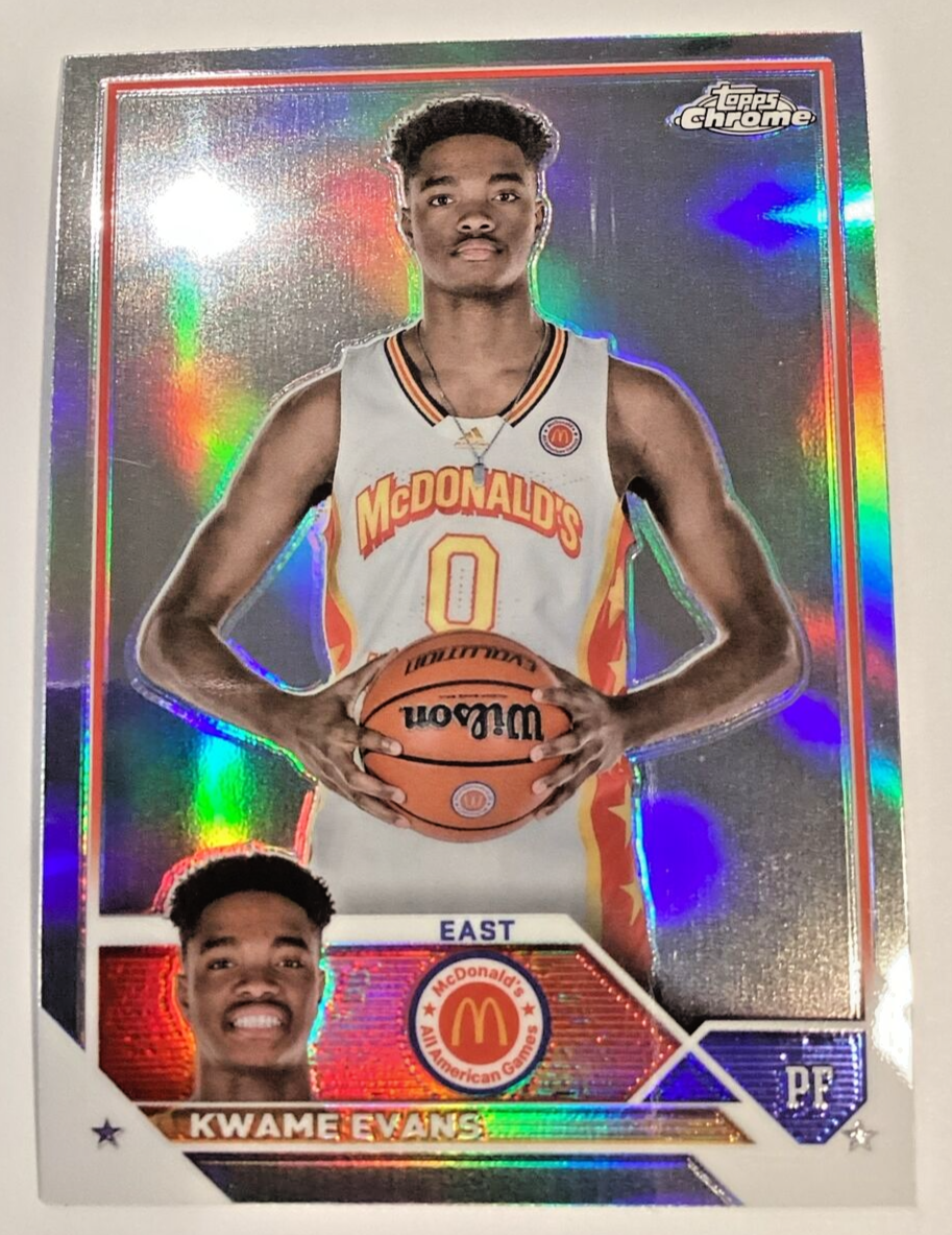 2023 Topps Chrome Mcdonalds All American REFRACTOR🔥 Kwame Evans Oregon Ducks