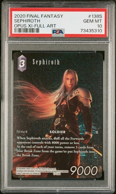 FFTCG PSA 10 Sephiroth Full Art 11-138S Opus Foil Final FFTCG PSA 10 Sephiroth Full Art 11-138S Opus Foil Final