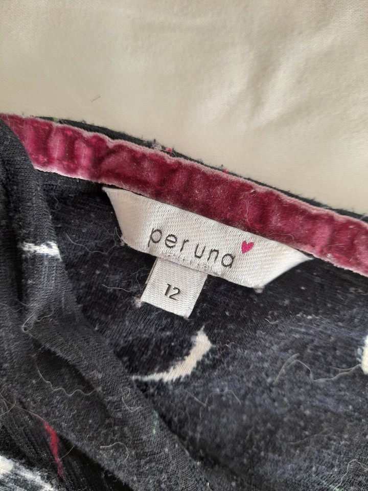 Ladies per una top 12 Black, Multi, Cotton. Stretch. Cheap postage. eBay