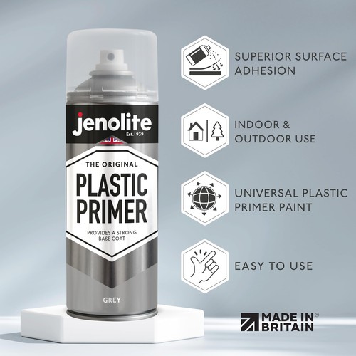 Vernice Spray Primer Plastica | GRIGIO | 2x400ml | Plastica Qualità Premium - Foto 2 di 5