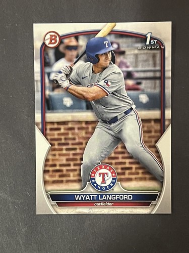WYATT LANGFORD 2023 Bowman Draft #BD-106 1st Bowman RANGERS Rookie
