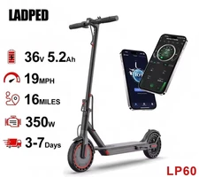 350W Electric Scooter Adult Foldable 19mph, 16mi Range, 8.5" Tires, App Control