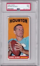 1965 Topps Football, George Blanda #69, PSA-7 (Huge selection of 1965 FB PSA)