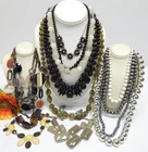 VINTAGE TO NOW FASHION/COSTUME JEWELRY NECKLACE LOT, ASSORTED MATERIALS
