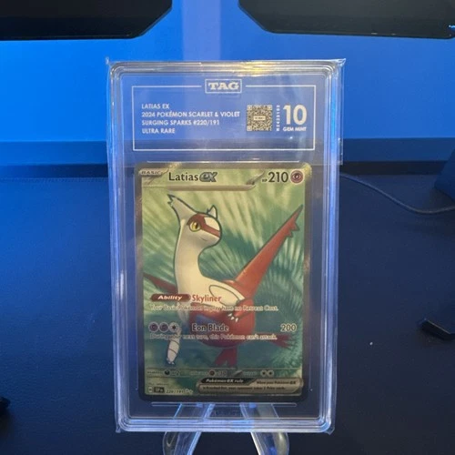 Pokemon Surging Sparks LATIAS EX 220/191 Ultra Rare TAG 10