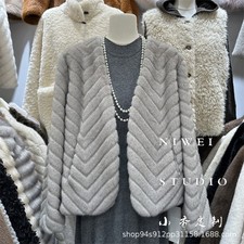 Eco-friendly Fur 2025 Winter, Imitation Mink Fur Fur Integrated Coat