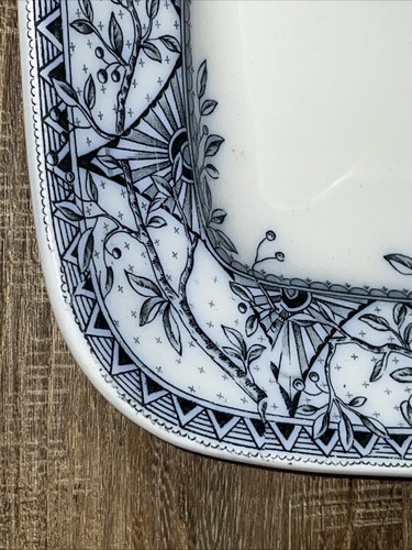 WH GRINDLEY BLUE TRANSFER IRONSTONE PLATTER TROY PATTERN 14" x 10.25" - Picture 11 of 20