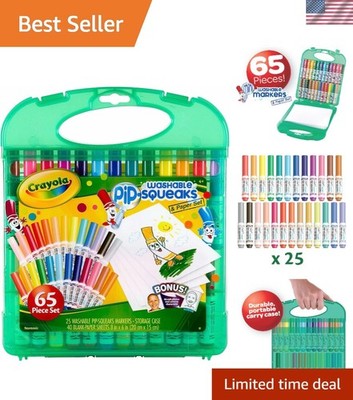 Pip-Squeaks 65-Piece Washable Marker Set - Perfect for Easter Basket Stuffers!
