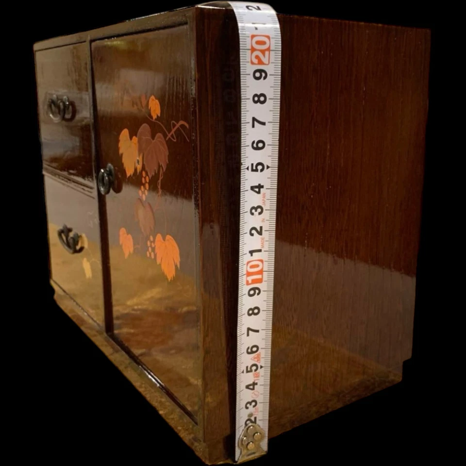 Antigua cómoda japonesa vintage caja tansu de madera Showa retro Foto 2 de 4