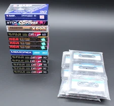 New Blank Audio Cassette Tapes (lot of 15) BASF, Fugi, RCA & More
