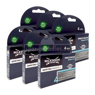 24 x Wilkinson Quattro Essential 4 Precision Titanium Sensitive Rasierklingen