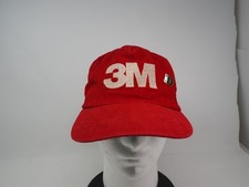 Vintage 3M Hat Cap Strapback Corduroy Embroidered Advertising Mens Made USA 80s