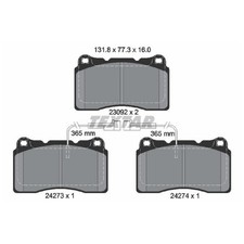 Satz Bremsbeläge Bremsklötze vorne für Alfa Romeo 147 937 156 932 GT | 244433